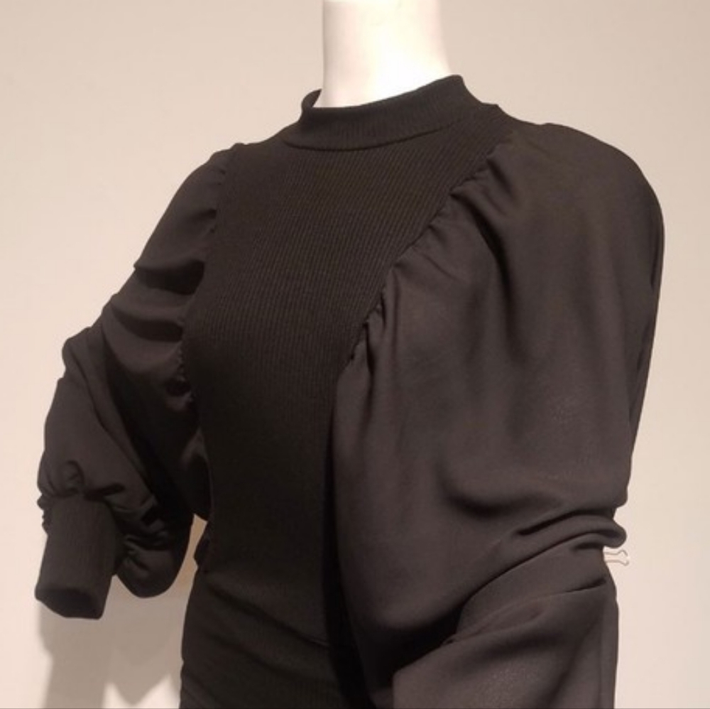 Bishop Sleeve Shirred Top